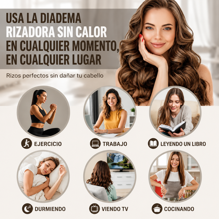 ✨ DreamCurls™ | Rizadora Sin Calor para Ondas Naturales