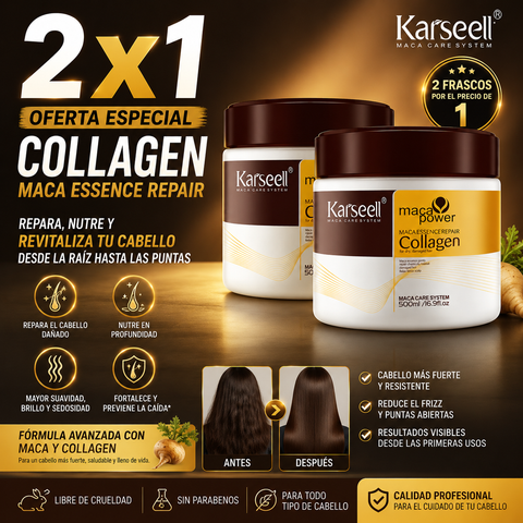 ✨ Karseell Collagen™ | Mascarilla Capilar de Reparación Profunda con Colágeno aceite de argán | 2X1 SOLO POR HOY