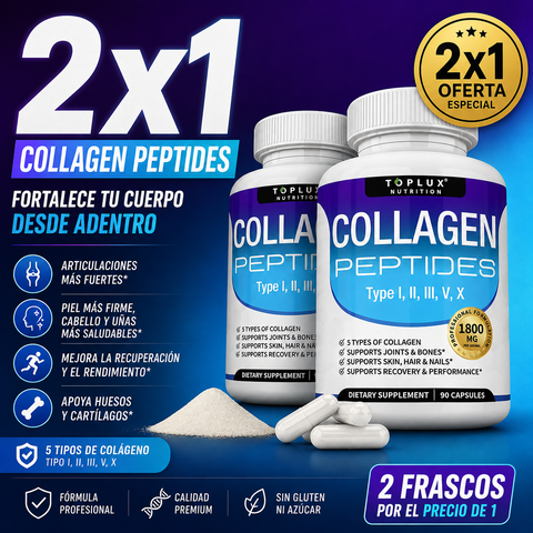 ✨ ColagenoCap™ | Complejo Premium con 5 Tipos de Colágeno Hidrolizado | 2X1 SOLO POR HOY 🔥