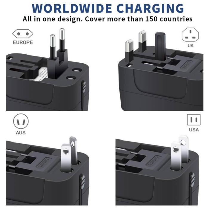 ADAPTADOR DE VIAJE UNIVERSAL +150 PAISES