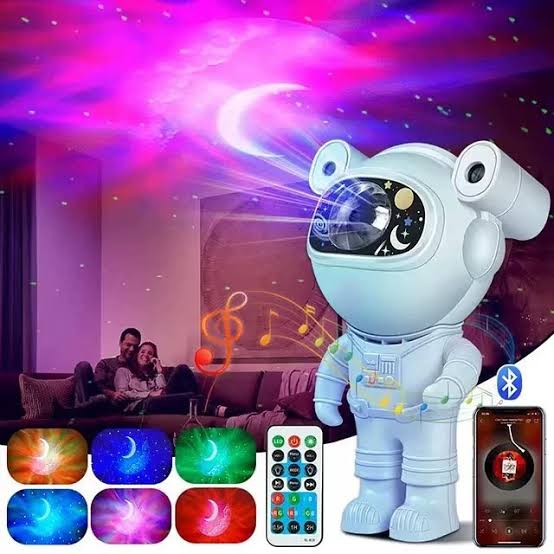 Proyector LED Astronauta 2 en 1 | Bocina Bluetooth con Control