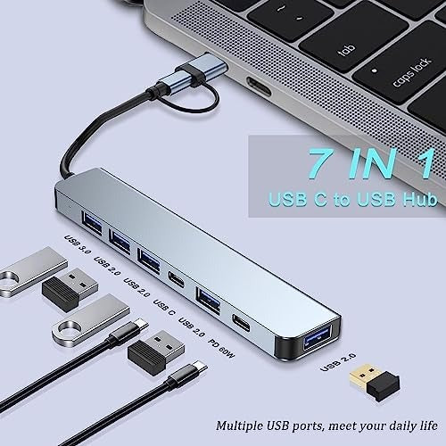 ⚡ ConnectPro™ | Hub USB-C 7 en 1 para Laptop, Tablet y Celular