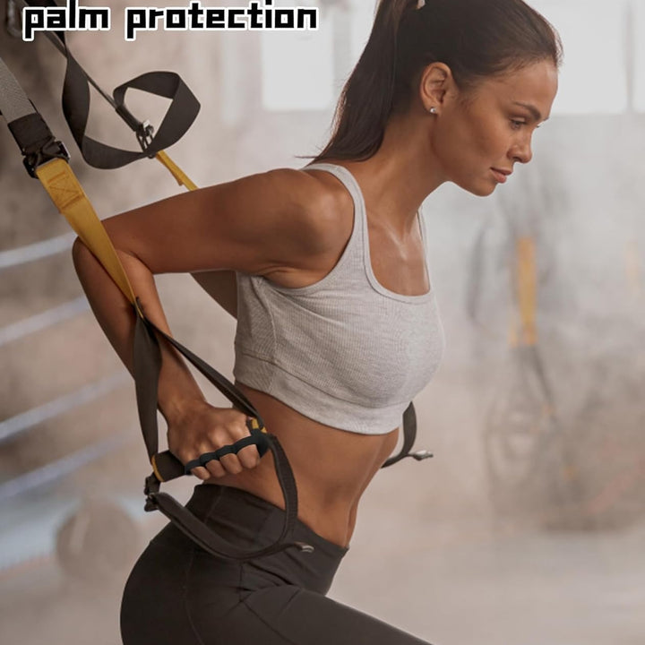 Agarre de Gimnasio de Goma sin Dedos – Guantes Protectores Ergonómicos para las Manos, Ideales para Levantamiento de Pesas, Dominadas, Entrenamiento en Gimnasio y Ejercicio, para Hombres y Mujeres (FINGAR GRIP)