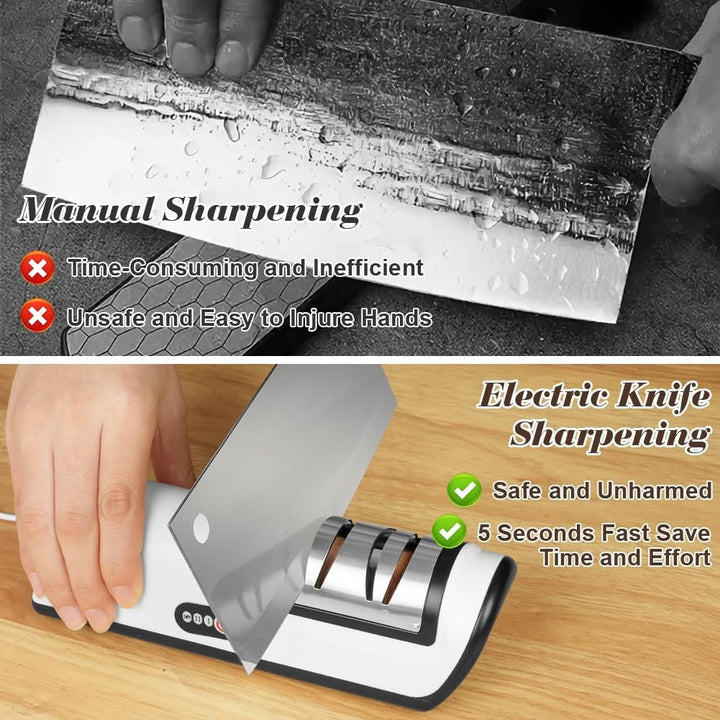 🔪 SharpPro™ | Afilador Eléctrico de Cuchillos de 3 Velocidades | RECARGABLE