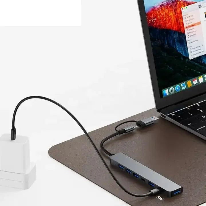 ⚡ ConnectPro™ | Hub USB-C 7 en 1 para Laptop, Tablet y Celular