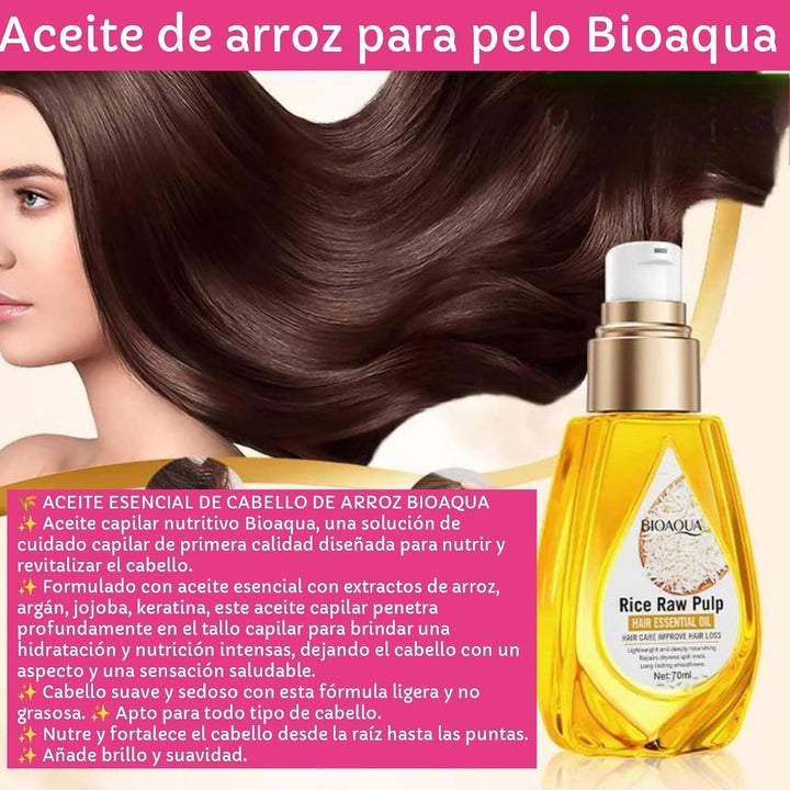 ✨ RiceGlow™ORIGINAL| Aceite Capilar de Pulpa de Arroz para Reparación y Brillo | 2X1 solo por HOY