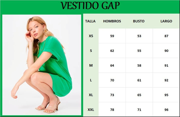 🤎 Easy Chic™ | Vestido GAP 100% Algodón para Mujer