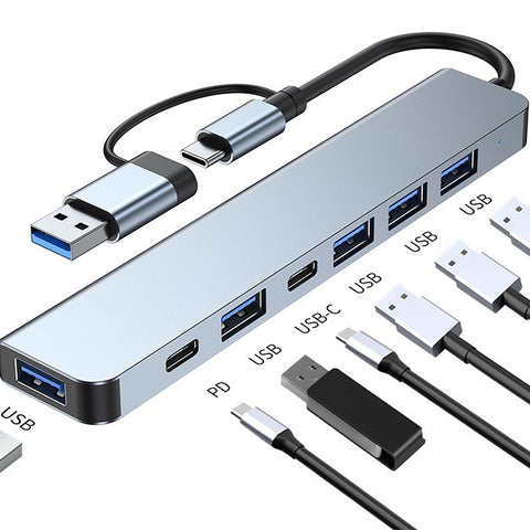⚡ ConnectPro™ | Hub USB-C 7 en 1 para Laptop, Tablet y Celular